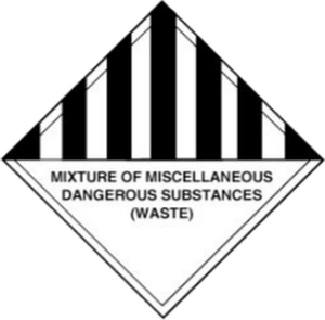Warning label 10: Mixture of miscellaneous dangerous substances