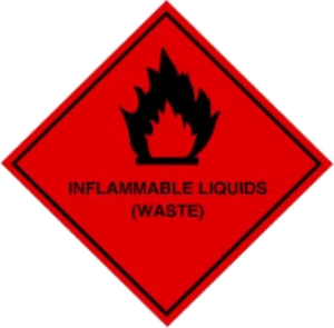 Warning label 2: Inflammable liquids